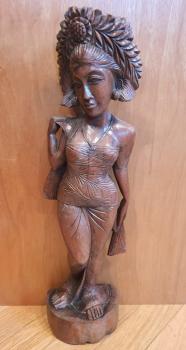 Holz-Figur, Frau - Bali - 2. Hälfte 20. Hahrhundert