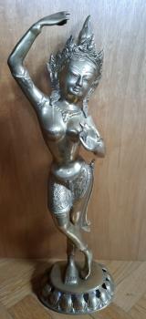 Messing-Figur, Göttin Tara - Indien - 20. Jahrhundert