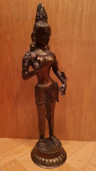 Bronze-Figur, Tara  - Indien - Mitte 20. Jahrhundert