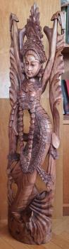 Holz-Figur, (90cm) Dewi Sri  - Bali - Mitte 20. Jahrhundert