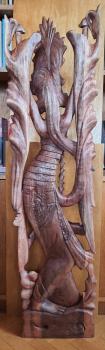 Holz-Figur, (106cm) Dewi Sri - Bali - Mitte 20. Jahrhundert