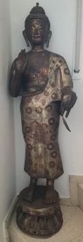 Buddha-Figur, (134cm) Bronze  - Indien - Mitte 20. Jahrhundert