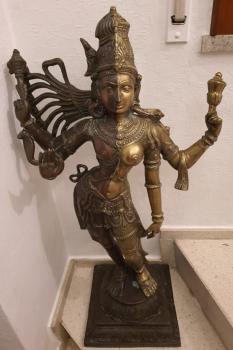 Bronze-Figur, Ardhanarishvara  - Indien - Mitte 20. Jahrhundert