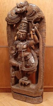 Relief, Holz  -  Indien -  Anfang 20. Jahrhundert