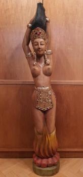 Holz-Figur, Göttin Sita  - Thailand - 20. Jahrhundert