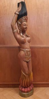 Holz-Figur, Göttin Sita  - Thailand - 20. Jahrhundert