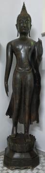 Buddha-Figur, (195cm) Bronze  - Thailand - Anfang 20. Jahrhundert