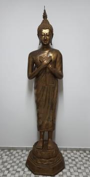 Buddha-Figur, (190cm) Bronze  - Thailand - Mitte 20. Jahrhundert