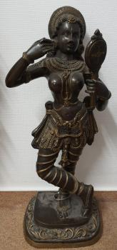 Bronze-Figur, Göttin Parvati  - Indien - Mitte 20. Jahrhundert
