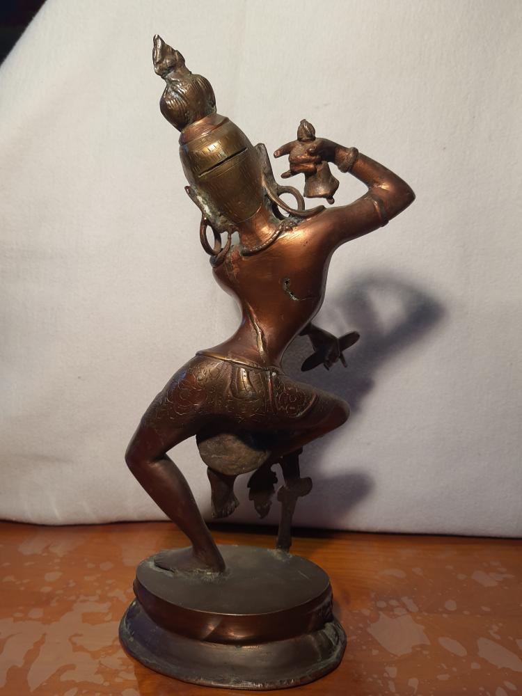 Tempeltänzerin, Bronze-Figur - Indien - Mitte 20. Jahrhundert