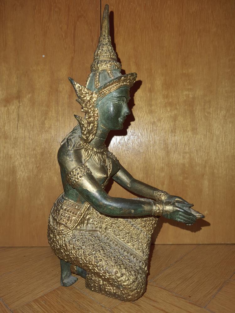 Bronze-Figur. Teppanom -Thailand - 20. Jahrhundert