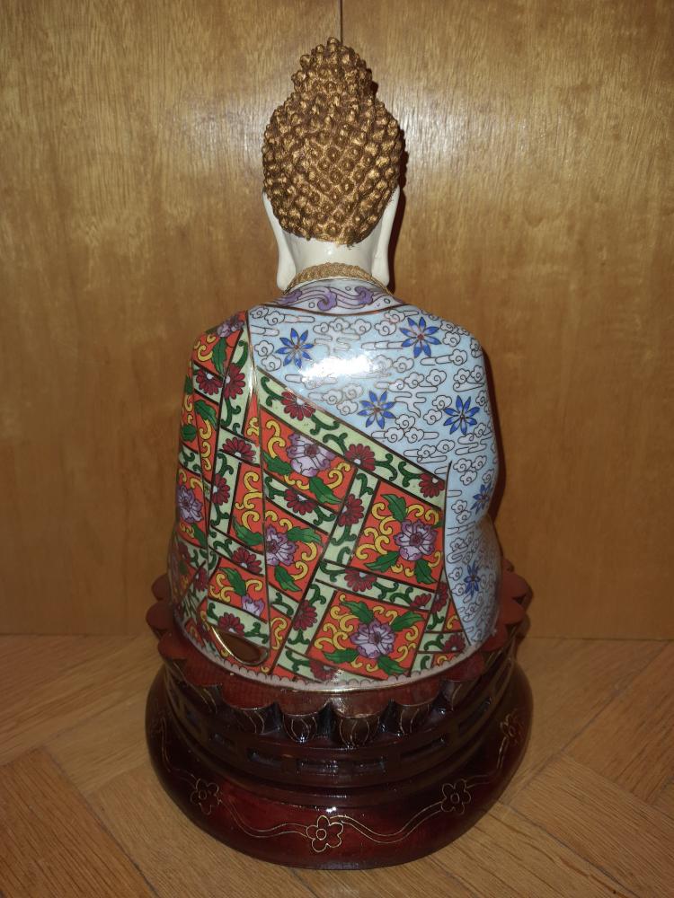 Buddha, Cloisonné und Keramik - China -