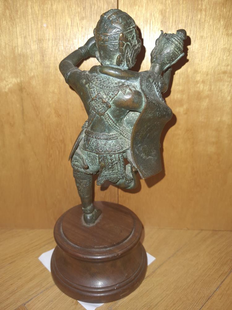 Bronze-Figur, Hanoman mit Prinzessin Banjukai - Thailand - 2. Hälfte 19. Jahrhundert