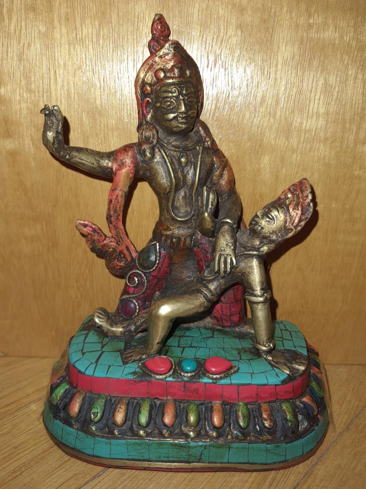 Mahakala Gottheit, Bronze-Figur - Tibet - Anfang 20. Jahrhundert