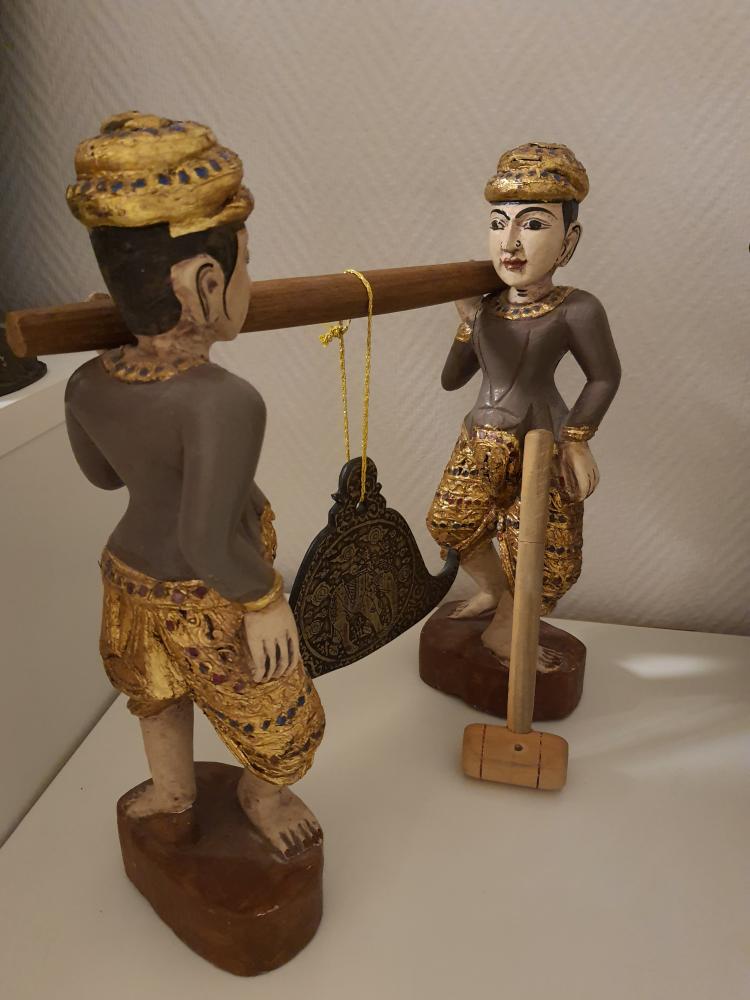 Holz-Figuren, Klangträger  -Thailand - 2. Hälfte 20. Jahrhundert