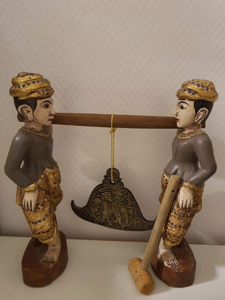 Holz-Figuren, Klangträger  -Thailand - 2. Hälfte 20. Jahrhundert