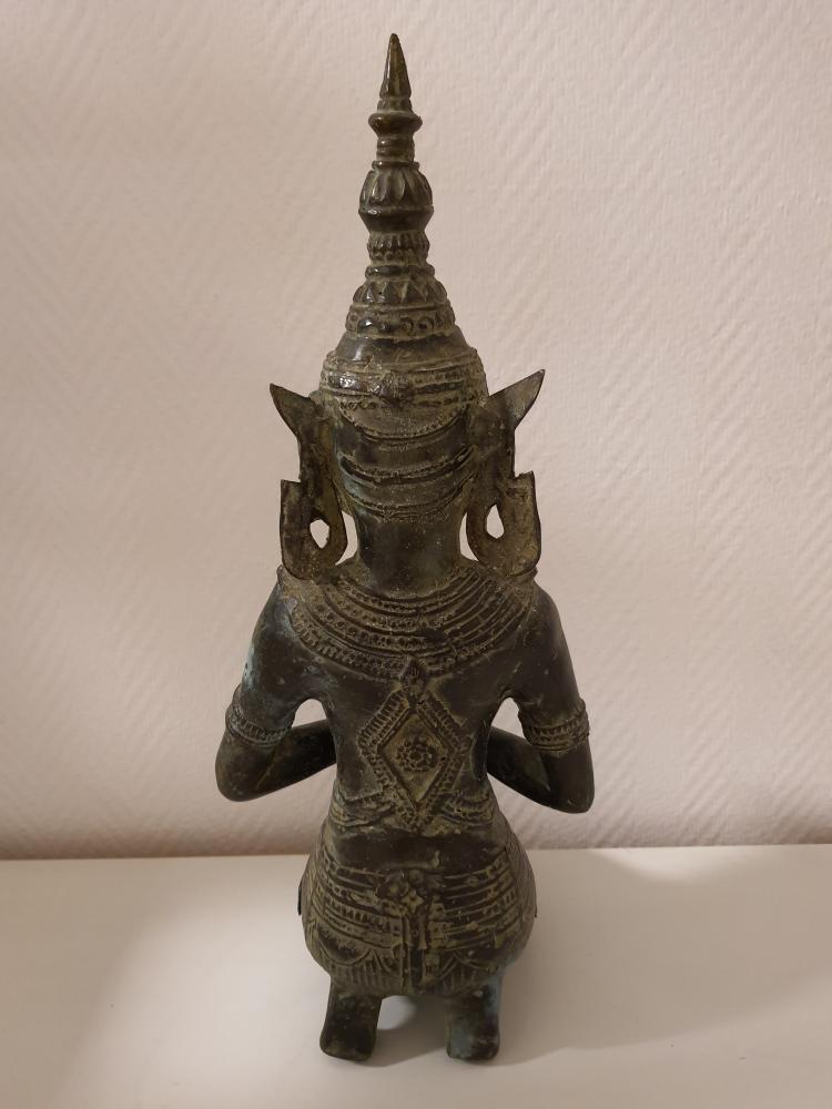 Bronze-Figur, Apsara im Gebet - Thailand -  Anfang 20. Jahrhundert