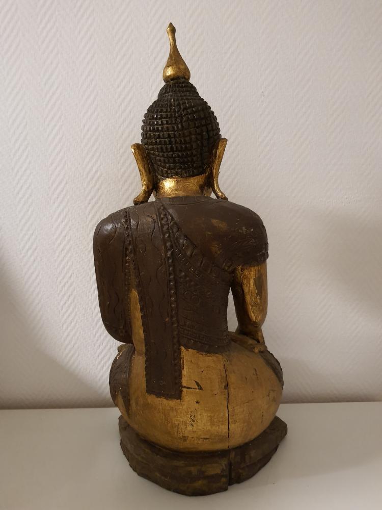 Buddha-Figur, Holz  - Sri Lanka - Vor 1900