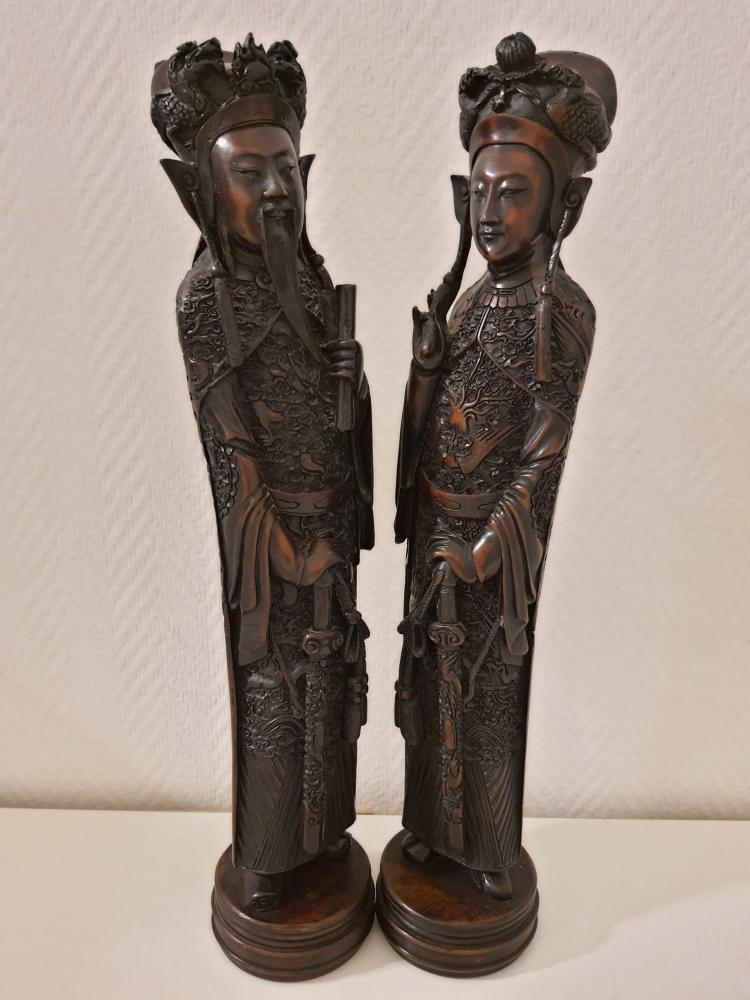 Kaiserpaar, 2 Figuren  - China - 2. Hälfte 20. Jahrhundert