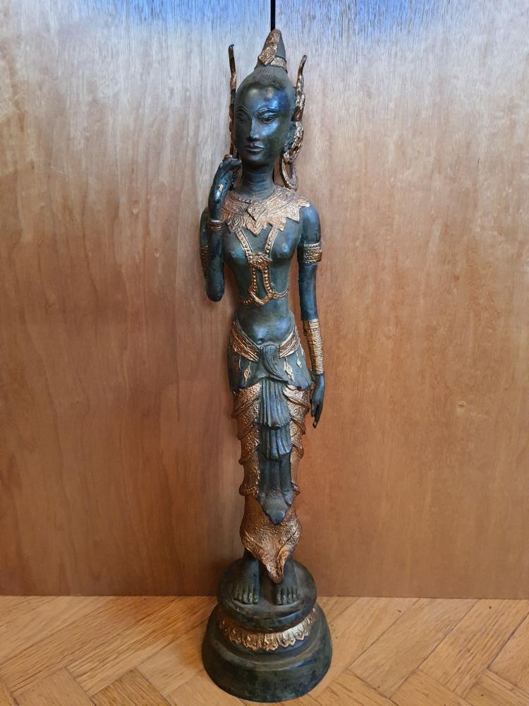 Tempeltänzerin, Bronze-Figur - Thailand - Mitte 20. Jahrhundert