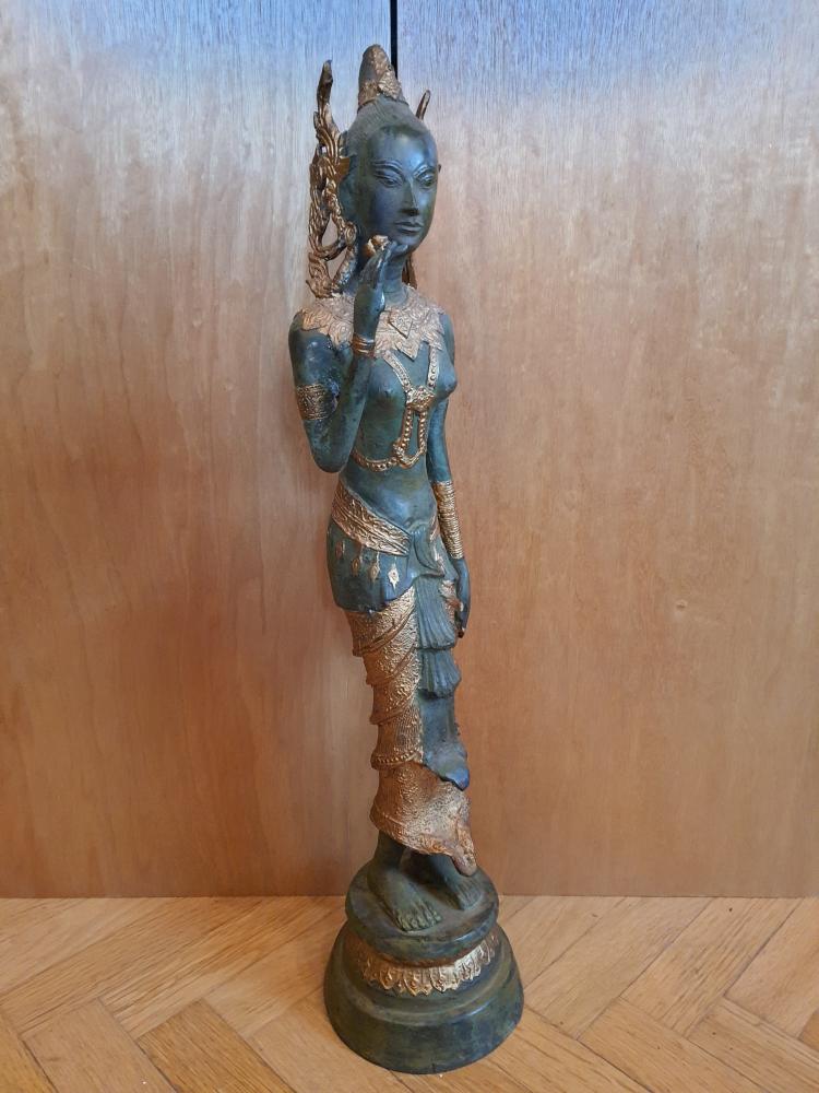 Tempeltänzerin, Bronze-Figur - Thailand - Mitte 20. Jahrhundert