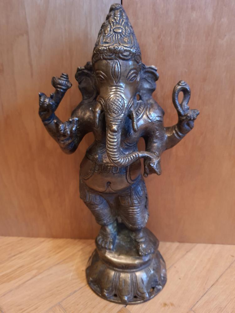 Bronze-Figur, Ganesha - Indien - 1. Hälfte 20. Jahrhundert