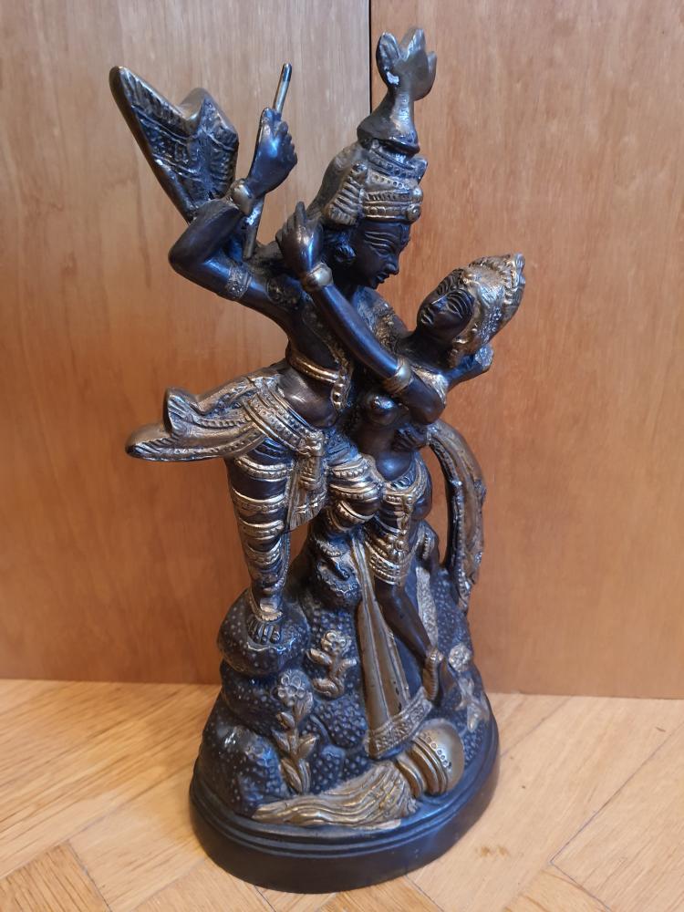 Bronze-Figur, Radha-Krishna - Indien - 2. Hälfte 20. Jahrhundert