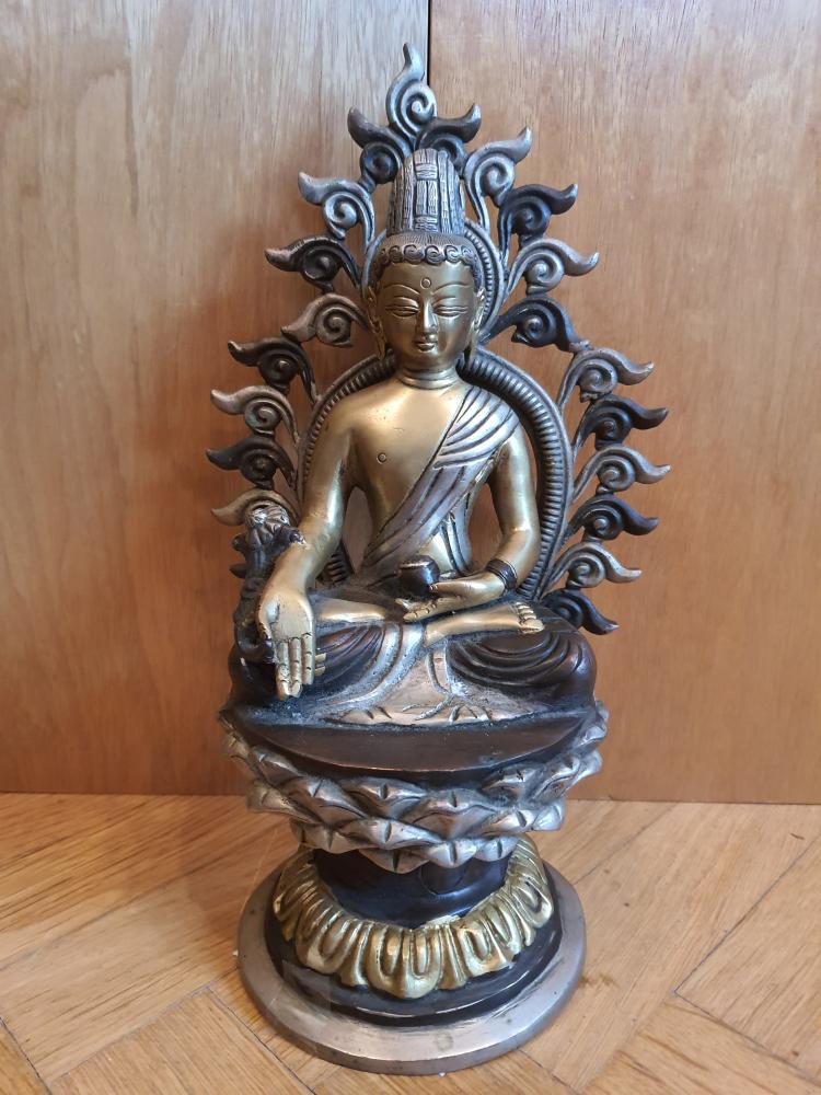 Bronze-Figur, Siddhartha Gautama  - Nepal - Mitte 20. Jahrhundert