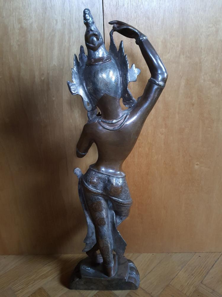 Bronze-Figur, Göttin Tara - Indien - Mitte 20. Jahrhundert