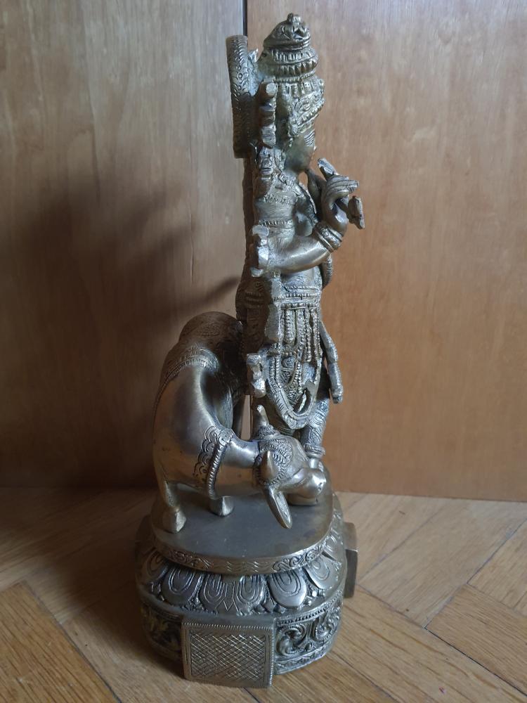 Messing-Figur, Krishna  - Indien - 21. Jahrhundert