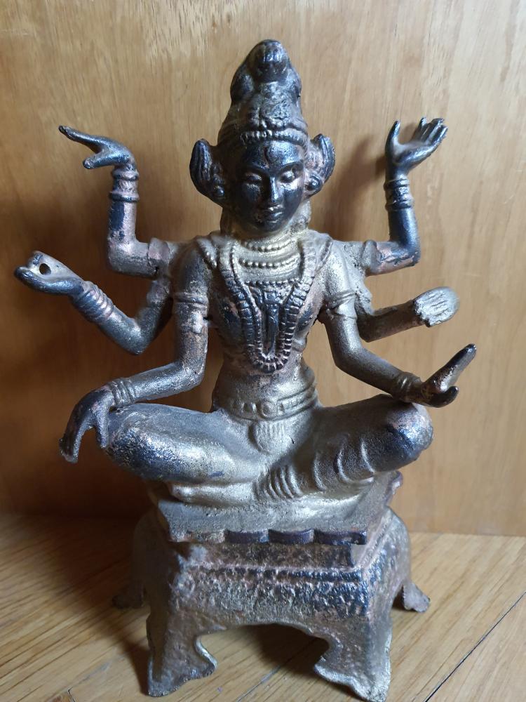 Bronze-Figur, Vishnu  - Indien - Anfang 20. Jahrhundert