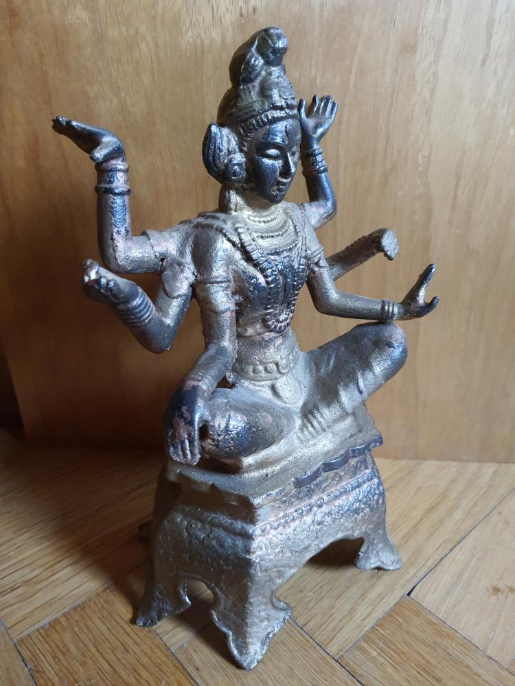Bronze-Figur, Vishnu  - Indien - Anfang 20. Jahrhundert