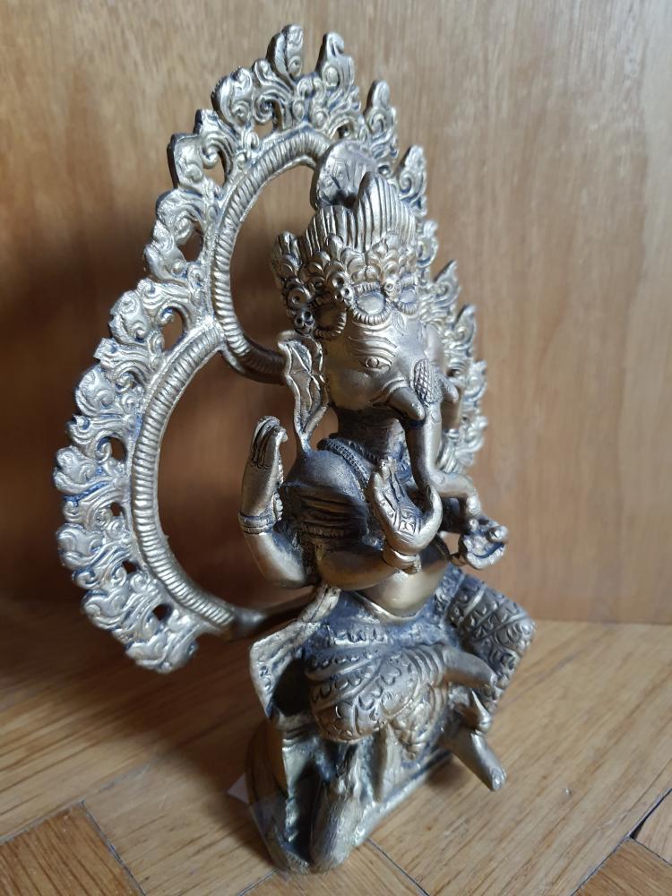 Messing-Figur, Ganesha - Indien - 2. Hälfte 20. Jahrhundert