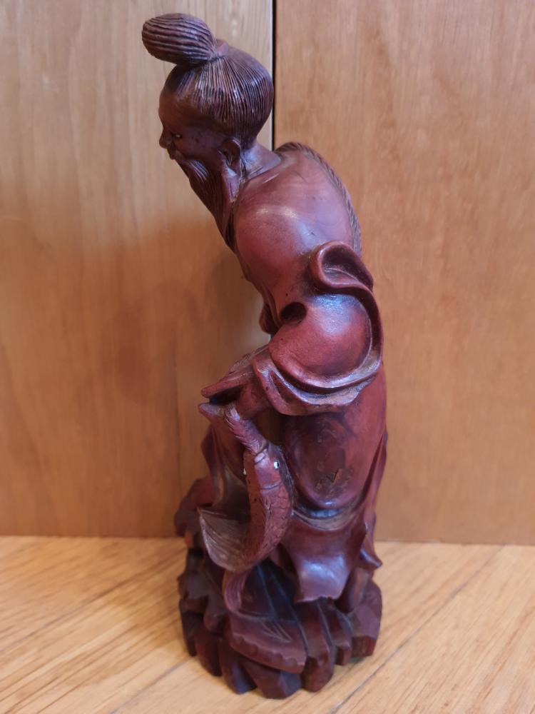 Holz-Figur, Fischer  - Vietnam - 20. Jahrhundert
