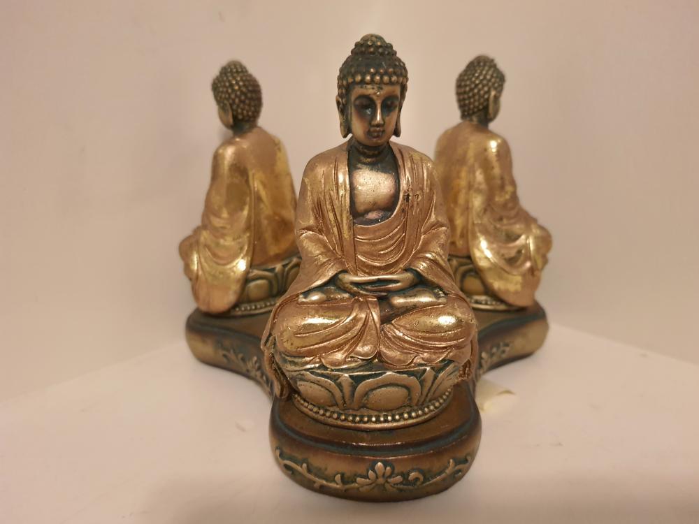 3 Buddhas auf Tableau, Deko - Thailand -