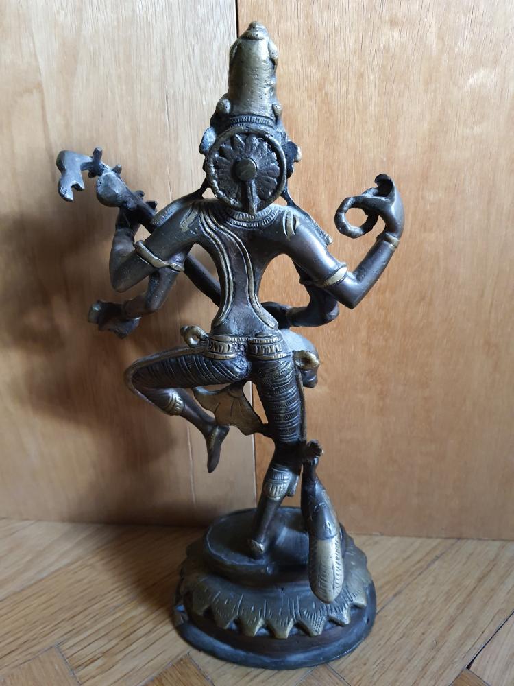 Göttin Sarasvati, Bronze-Figur -Indien - Anfang 20. Jahrhundert