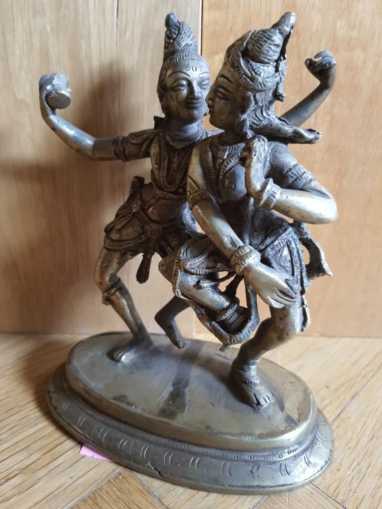 Bronze-Figur, Tanzendes Paar  - Indien - 2. Hälfte 20. Jahrhundert