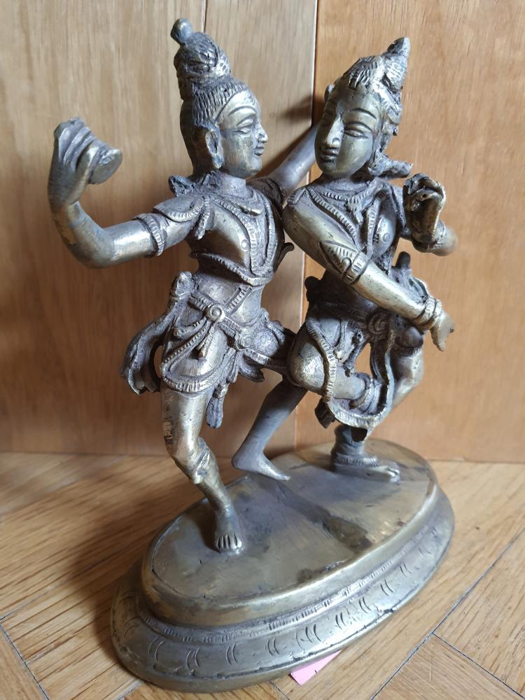 Bronze-Figur, Tanzendes Paar  - Indien - 2. Hälfte 20. Jahrhundert