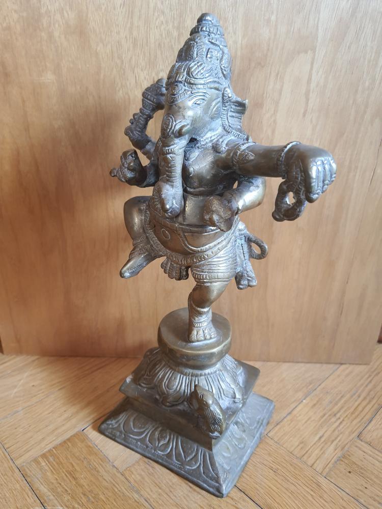 Messing-Figur, Ganesha - Indien - 2. Hälfte 20. Jahrhundert