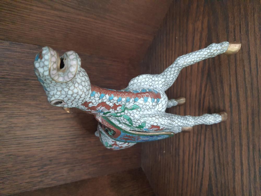 Skulptur Pferd, Cloisonné Emaille - China - 2. Hälfte des 20. Jahrhunderts