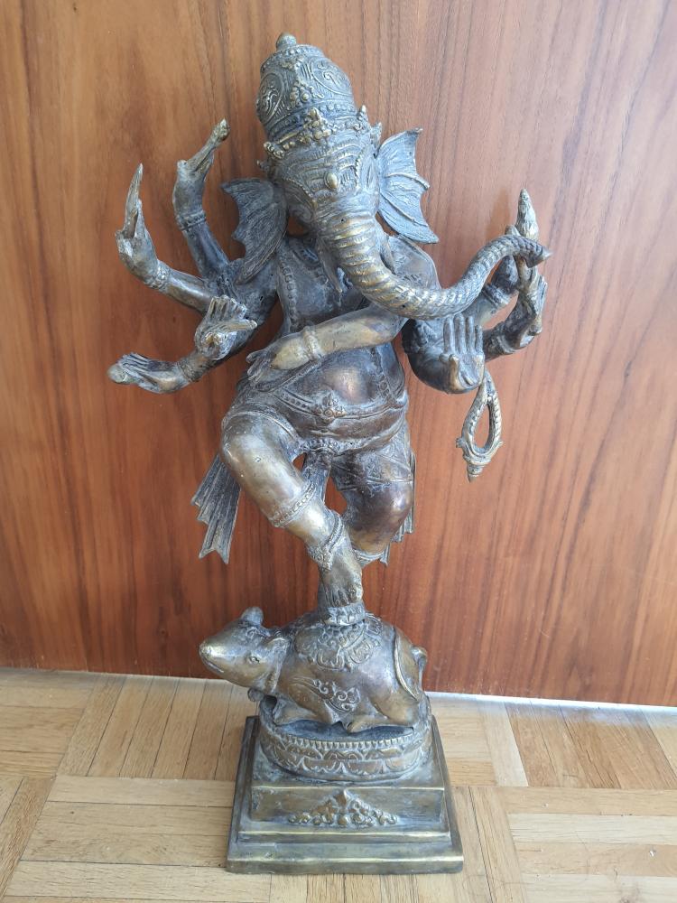 Bronze-Figur, Ganesha - Indien - 2. Hälfte 19. Jahrhundert