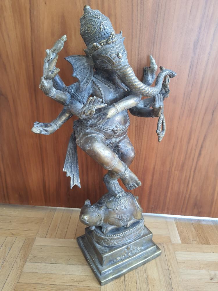 Bronze-Figur, Ganesha - Indien - 2. Hälfte 19. Jahrhundert