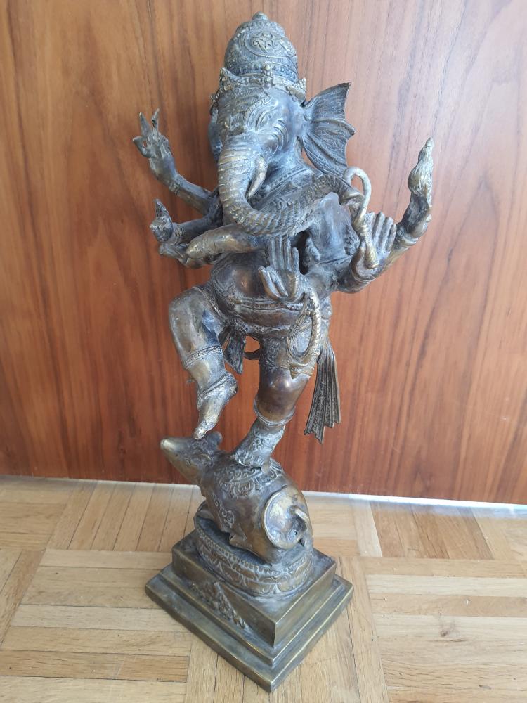 Bronze-Figur, Ganesha - Indien - 2. Hälfte 19. Jahrhundert