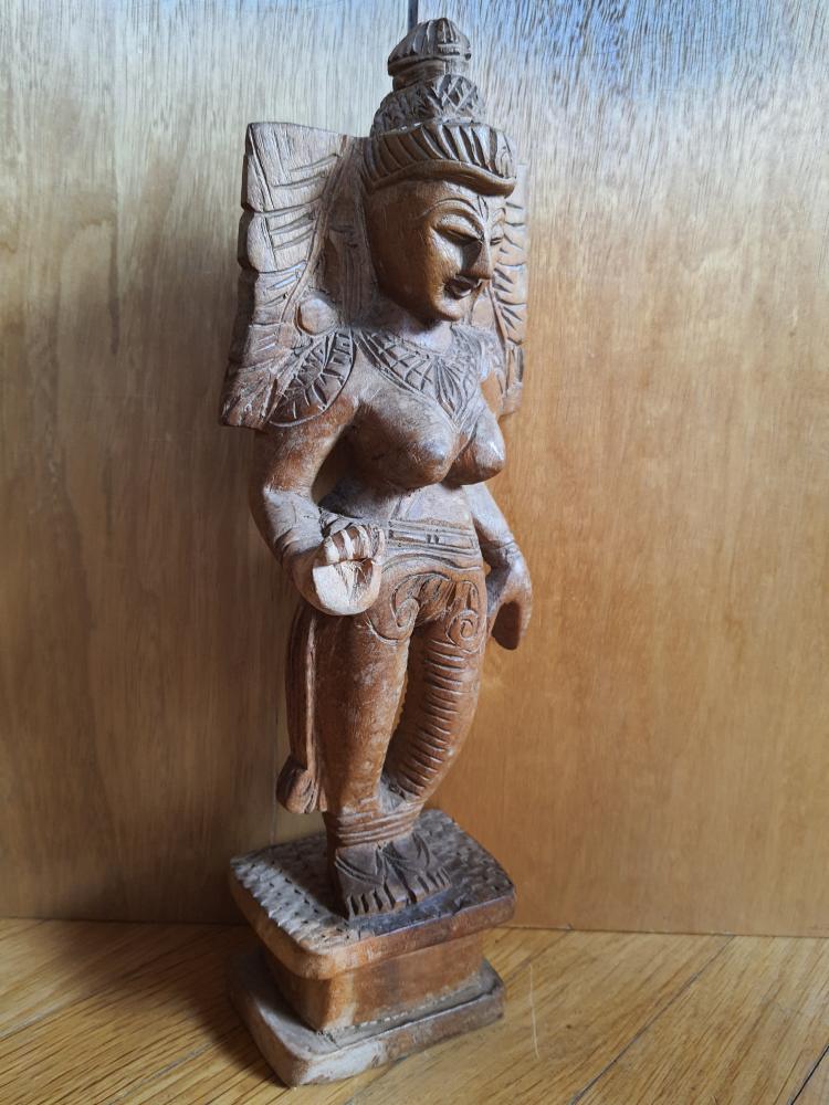 Holz-Figur, Parvati  - Indien - Mitte 20. Jahrhundert