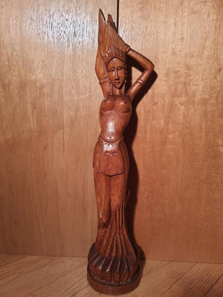 Holz-Figur, Göttin Sita  - Thailand -  2. Hälfte 20. Jahrhundert
