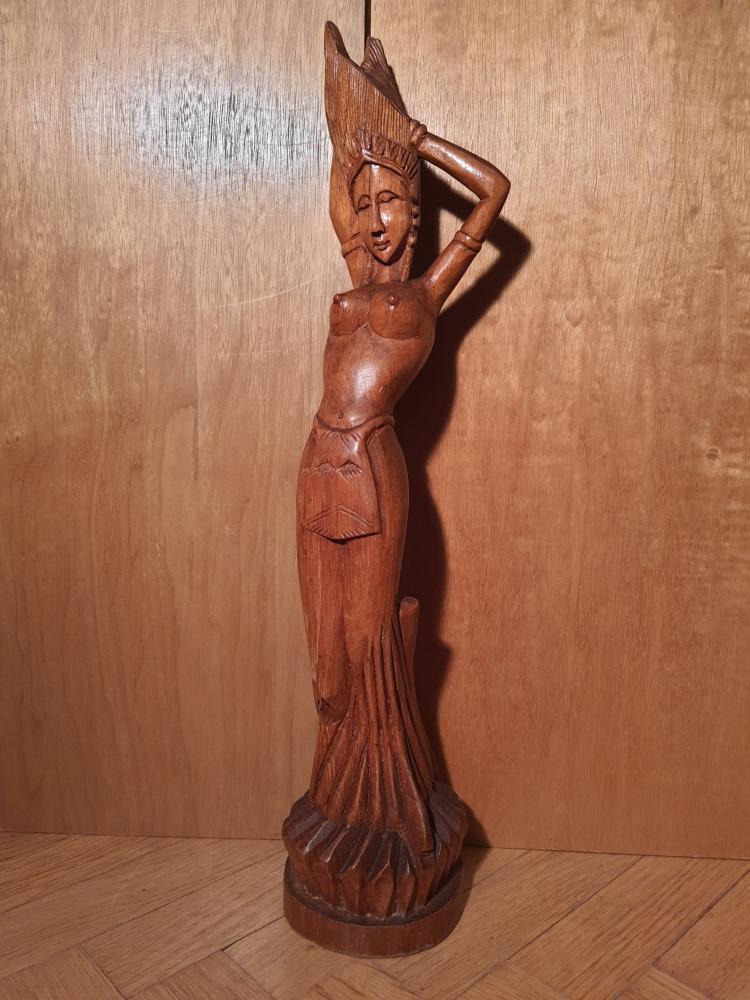 Holz-Figur, Göttin Sita  - Thailand -  2. Hälfte 20. Jahrhundert