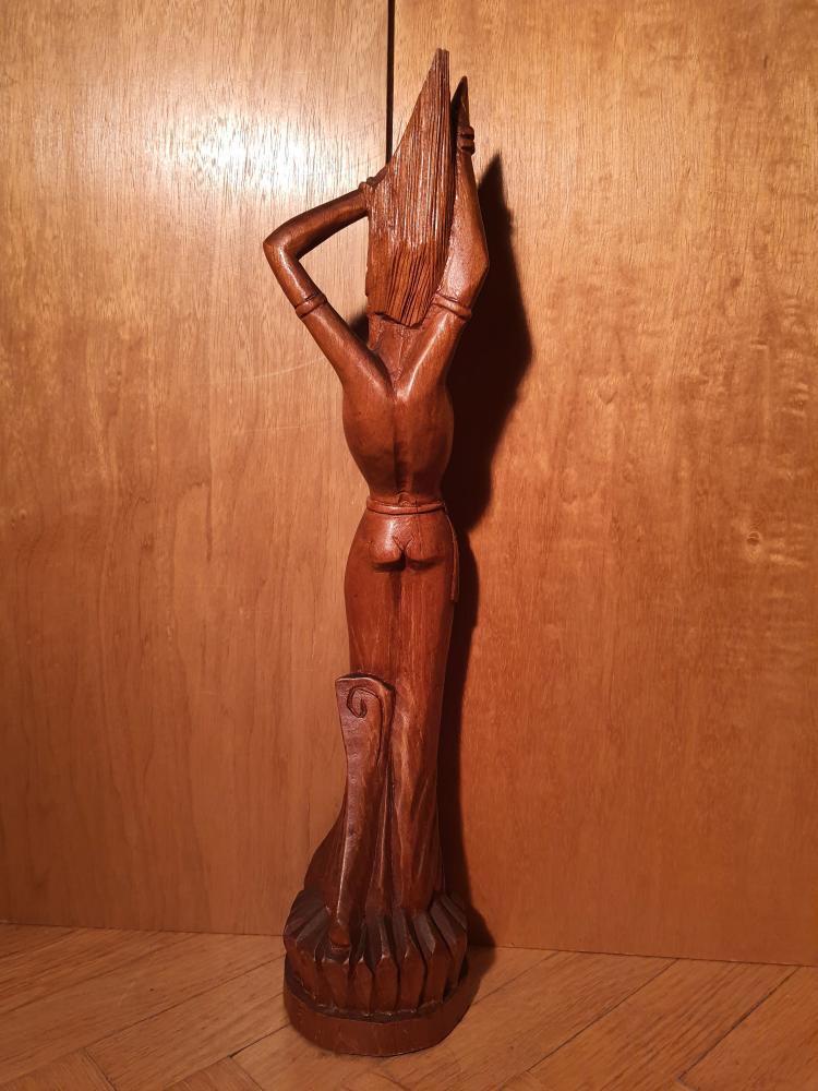 Holz-Figur, Göttin Sita  - Thailand -  2. Hälfte 20. Jahrhundert