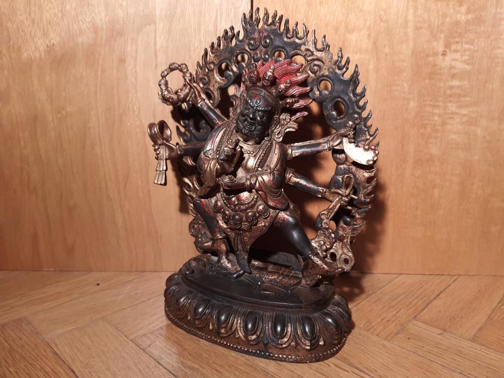 Bronze-Figur, Mahakala  - Tibet - Anfang 20. Jahrhundert