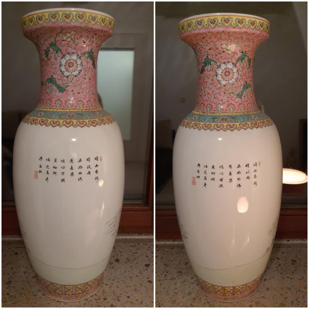 2 Vasen, Porzellan  - China - 2. Hälfte 20. Jahrhundert