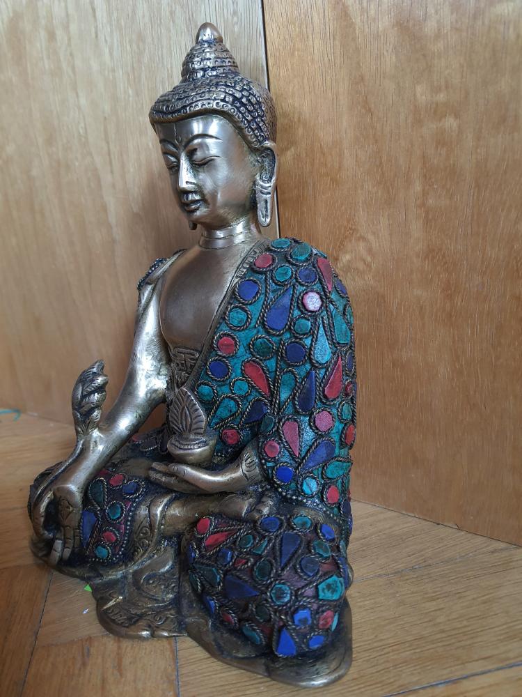 Buddha-Figur, Bronze - Nepal - Ende des 20. Jahrhunderts